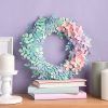 DIY eucalyptus paper flower wreath
