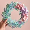 Eucalyptus hydrangea paper wreath