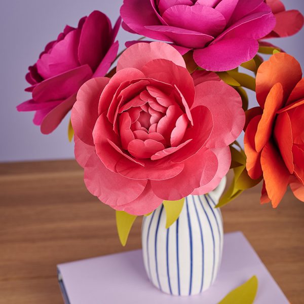 handmade peony paper flowers
