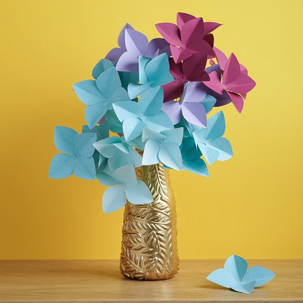Hydrangea paper flower bouquet