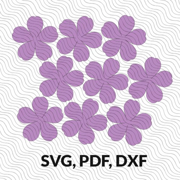 Small paper flowers template