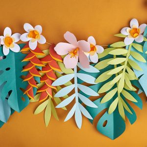 Tropical Paper Flower Garland