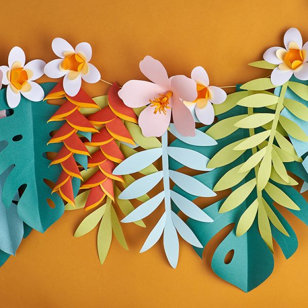 Tropical Paper Leaves Templates - OGCrafts