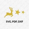 Deer & star paper garland template