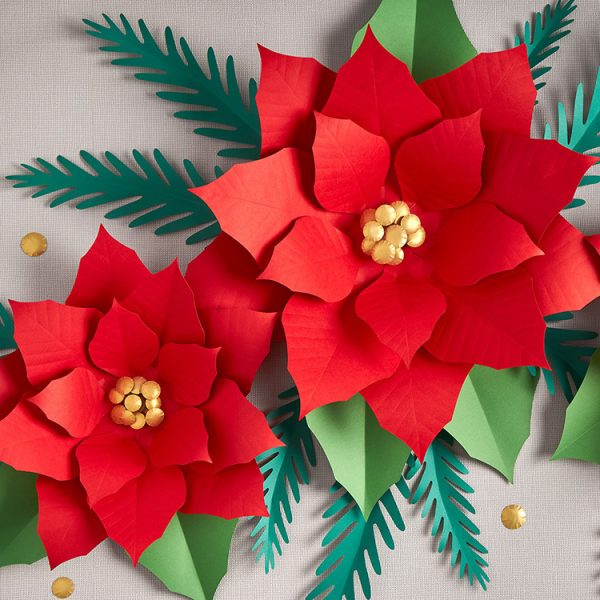 DIY poinsettia paper flower