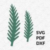 Paper spruce branch template