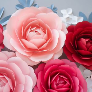 Giant Peony Paper Flowers Video Tutorial & Templates - OGCrafts