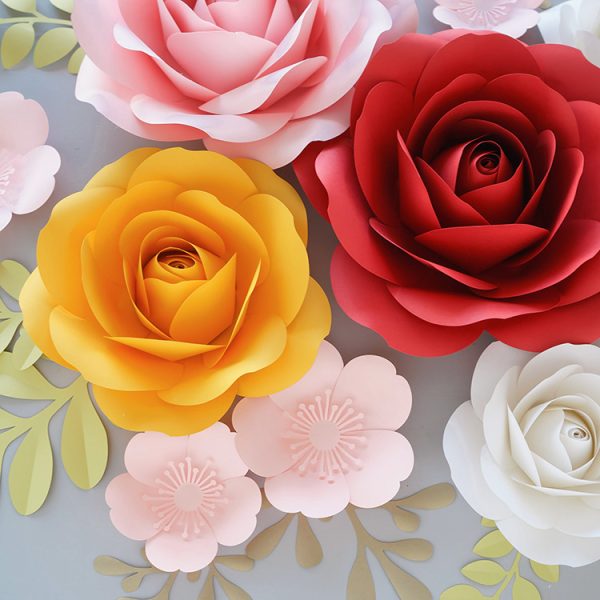 Giant Paper Rose Set Video Tutorial & Templates - OGCrafts