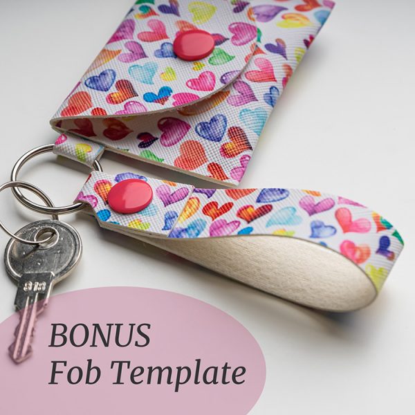 Bonus Faux Leather Key Fob template