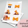 bat bow svg template tutorial