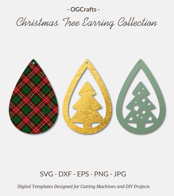 holiday earring svg for cricut