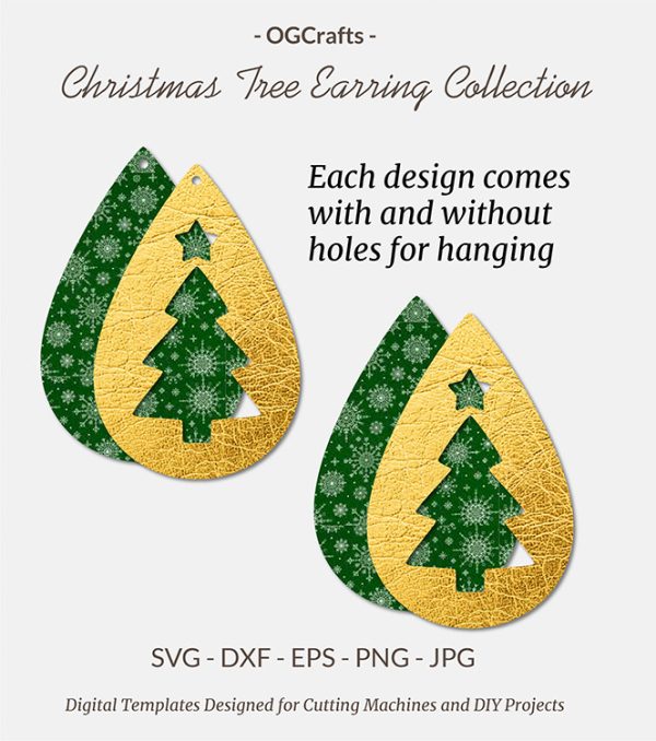 dit faux leather earring for christmas