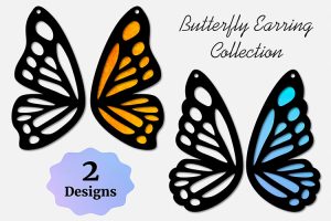 butterfly earring svg