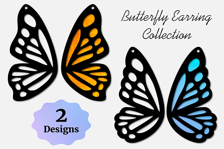 Butterfly Wing Earring SVG, Butterfly Earrings cut files - OGCrafts