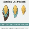 feather earring svg