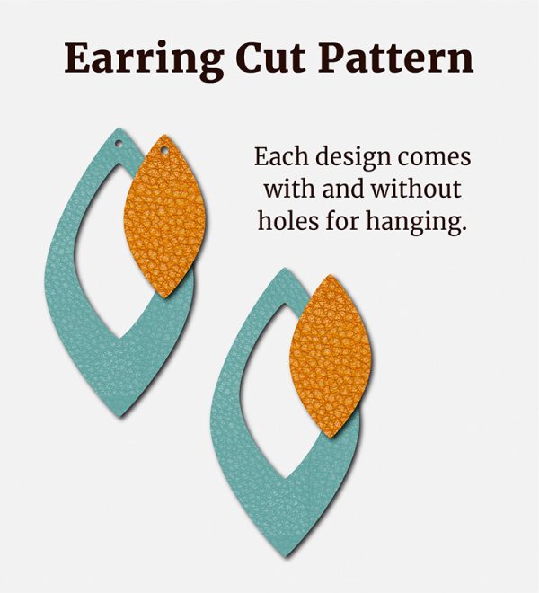 Leaf Earring svg cut files for Cricut