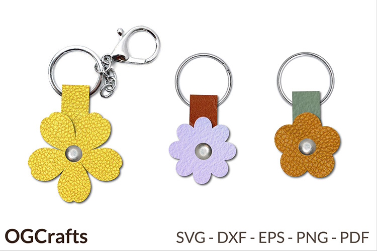 Flower Key Fob SVG Bundle - OGCrafts