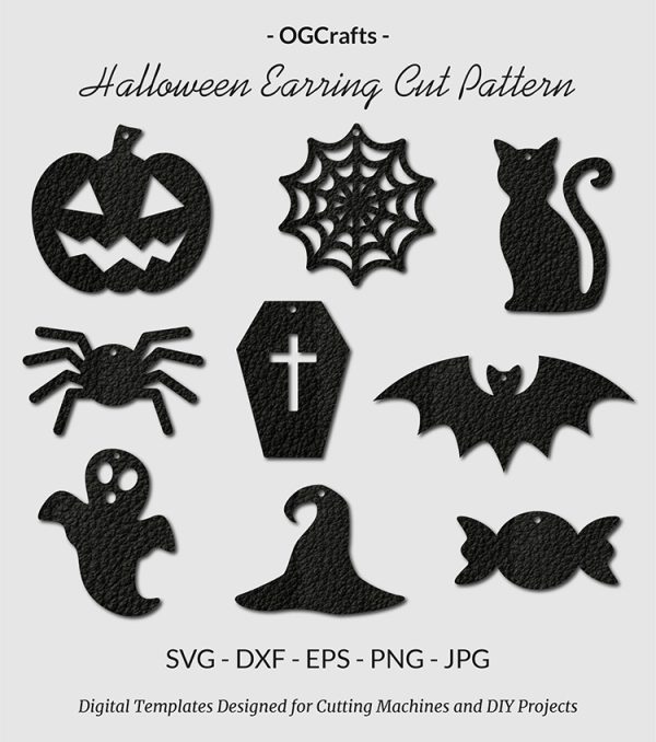 halloween earring cut files
