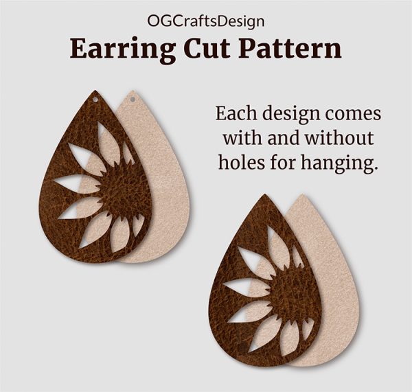faux leather earring pattern