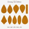 faux leather earring templates svg dxf