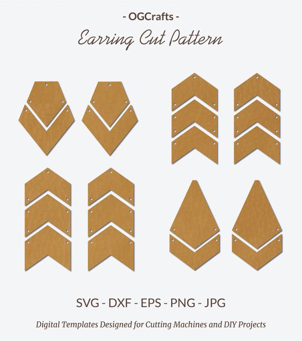 wood acrylic earring laser cut files