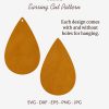 teardrop earring pattern