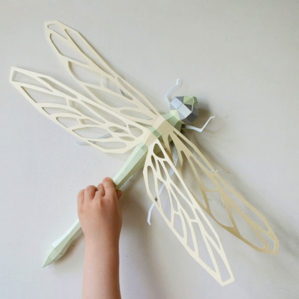 3d origami dragonfly