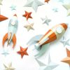3d paper craft rocket pattern