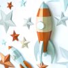 origami 3D rocket template
