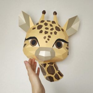 Baby giraffe Papercraft Template
