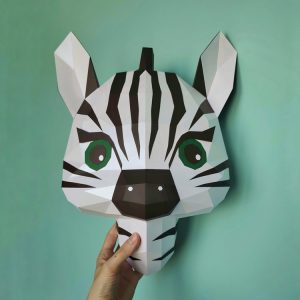 Cute Zebra Papercraft Template