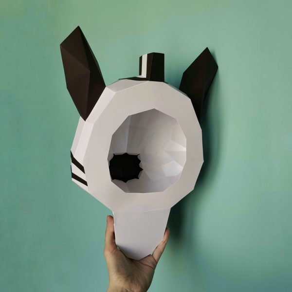 zebra 3d poligonal shape