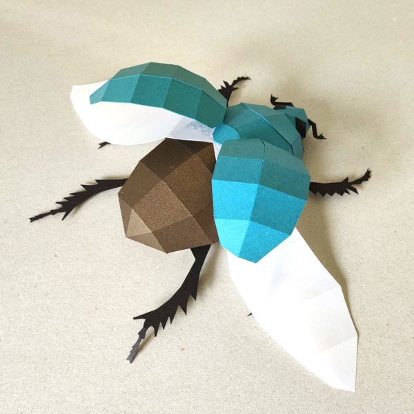 blue bug 3d paper craft
