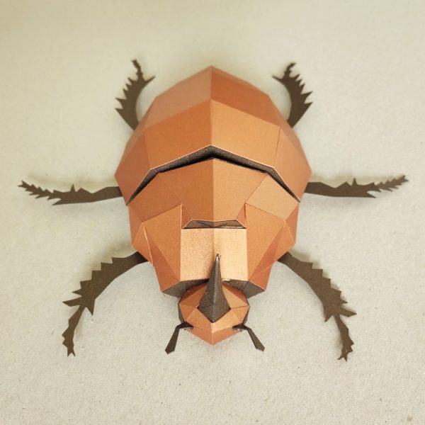 Rhinoceros bug paper craft