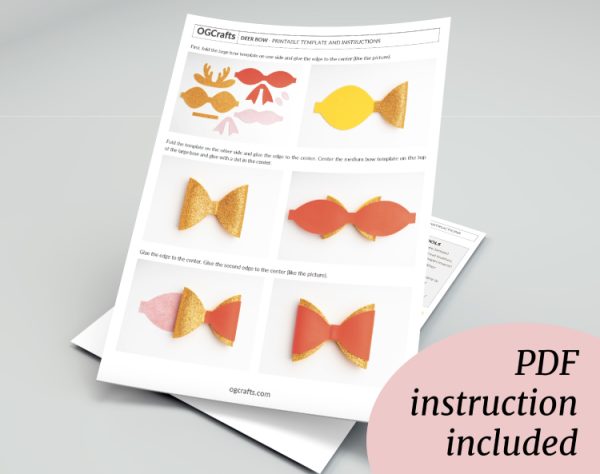 deer bow svg template instruction