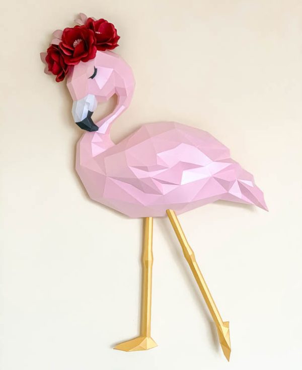 Wall Flamingo Papercraft