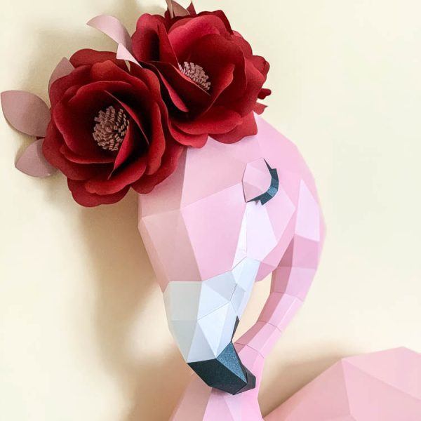Pink Flamingo Paper art DIY